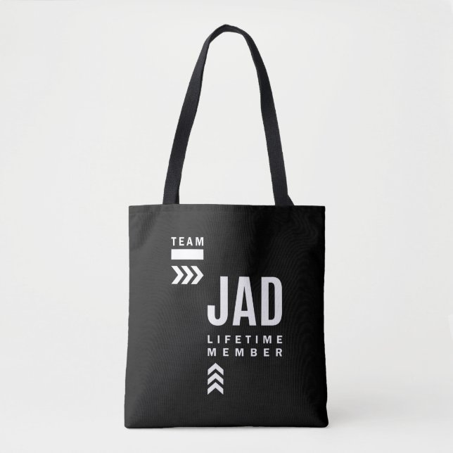 Tote Bag Jad Nom personnalisé Anniversaire Cadeau (Devant)