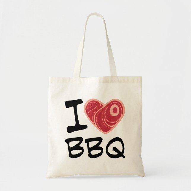 Tote Bag J'adore le barbecue (Devant)
