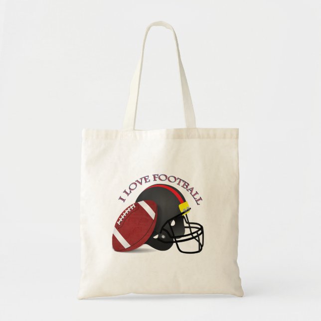 Tote Bag J'adore le football moderne élégant et branché (Devant)