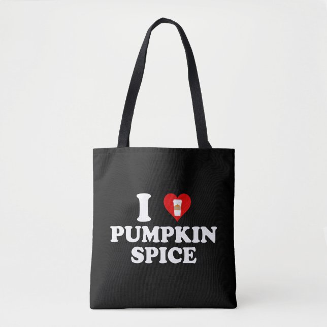 Tote Bag J'adore le goût de citrouille (Devant)