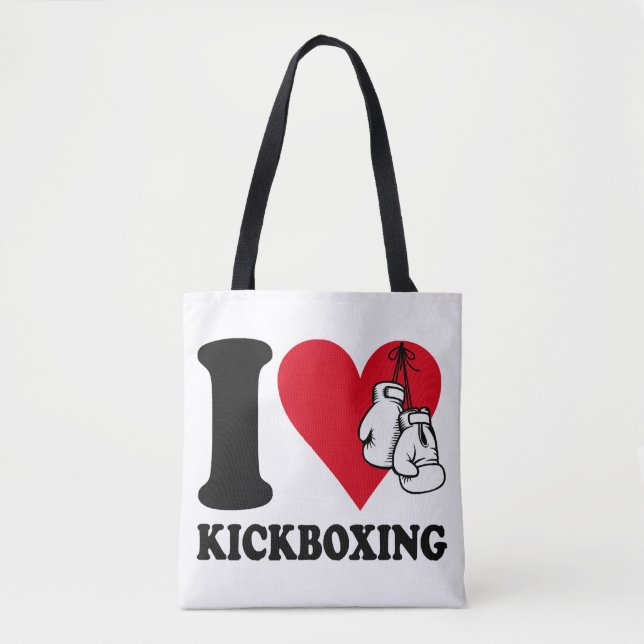 Tote Bag J'adore le kickboxing (Devant)