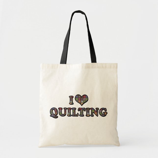 Tote Bag J'adore le quilting Heart - Couture Quilter (Devant)
