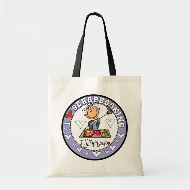 Tote Bag J'adore le scrapbooking (Devant)