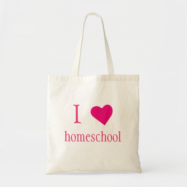 Tote Bag J'adore l'école à la maison (Devant)