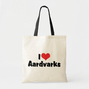 Tote Bag J'adore les Aardvarks au Coeur