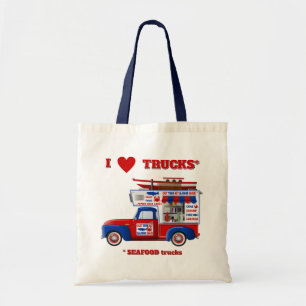 Tote Bag J'adore les camions (camions de fruits de mer)
