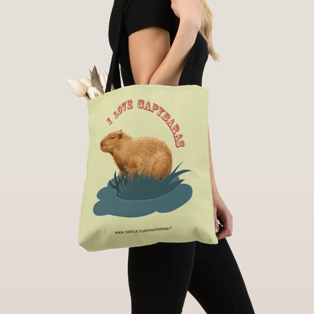 Tote Bag J'adore les capybaras (De près)