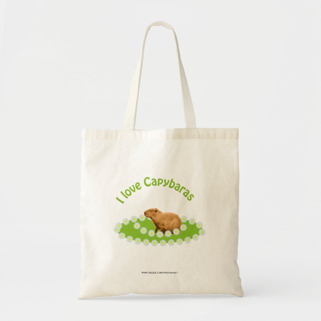 Tote Bag J'adore les capybaras (Devant)