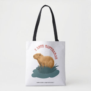 Tote Bag J'adore les capybaras Amoureux de capybara mignon