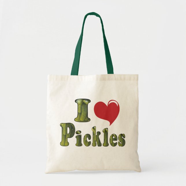 Tote Bag J'adore les cornichons (Devant)