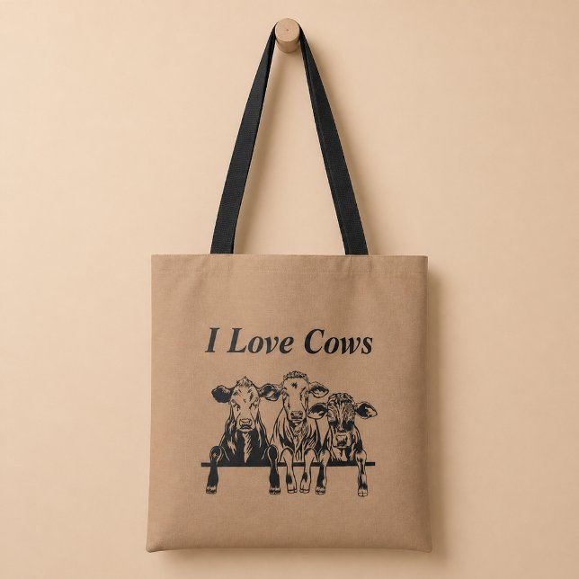 Tote Bag J'adore les vaches (Créateur téléchargé)