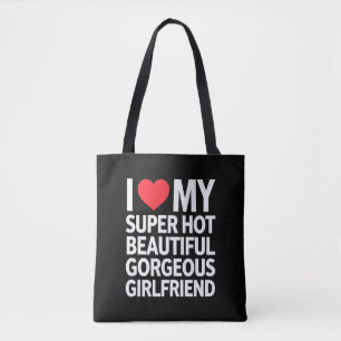 Tote Bag J'adore ma superbe petite amie super chaude magnif