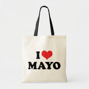 Tote Bag J'adore Mayo au Coeur - Amateur de Mayonnaise