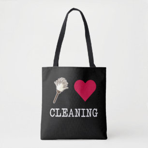 Tote Bag J'adore Nettoyer Funny Housekeeper