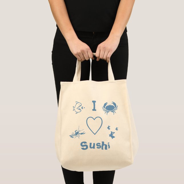 Tote Bag J'adore Sushi (Devant (produit))