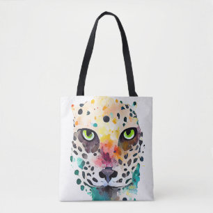 Tote Bag Jaguar Wild Animal Nature Aquarelle Art Peinture