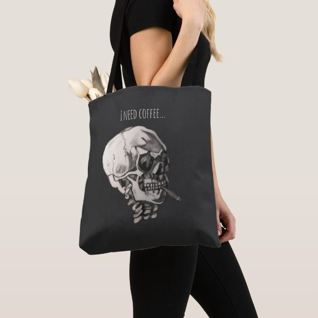 Tote Bag J'ai besoin de café... (De près)