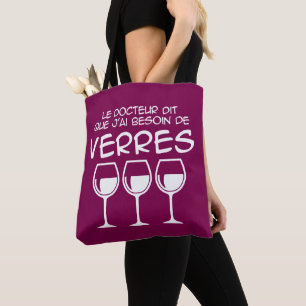 Tote Bag J'ai besoin de verres
