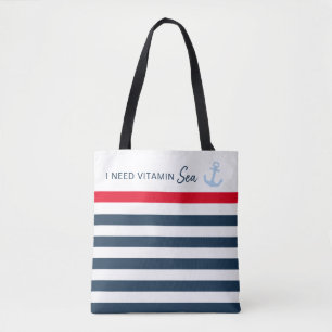 Tote Bag J'ai besoin d'une Ancre de la mer de vitamine