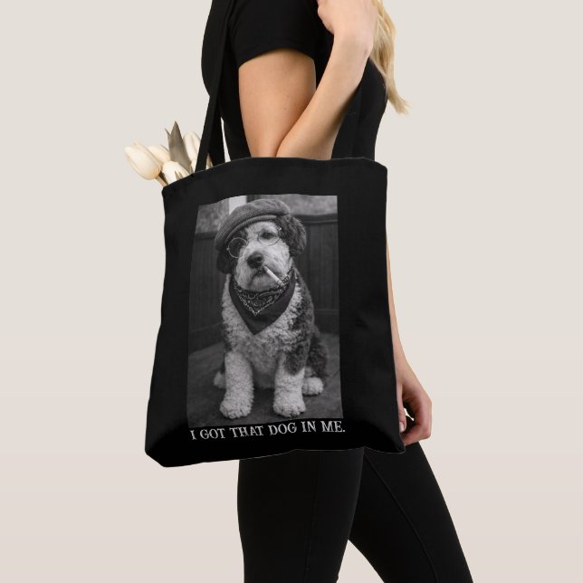 Tote Bag J'ai Ce Chien En Moi Photo Drôle De Sheepadoodle (De près)