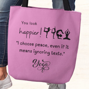 Tote Bag J'ai choisi la paix, même si cela signifie ignorer