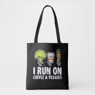 Tote Bag J'Ai Couru Sur Un Légume De Café Vegetarian Vegan 