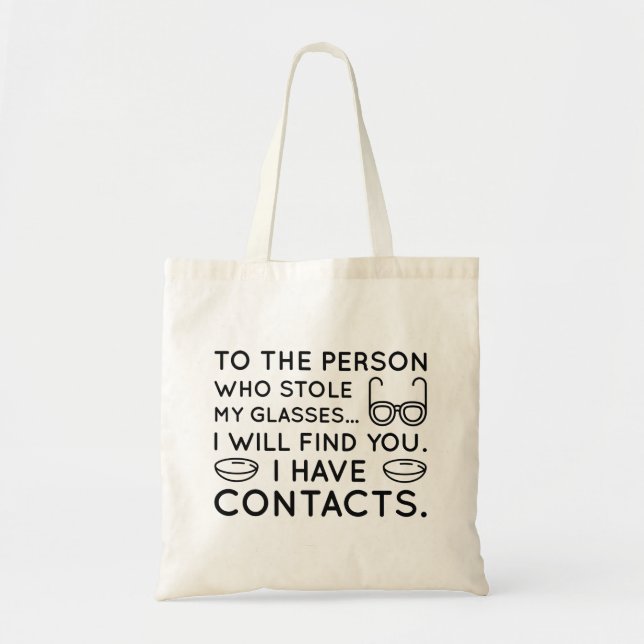 Tote Bag J'ai des contacts (Devant)