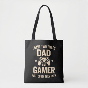 Tote Bag J'ai Deux Titres Papa Et Joueur De Jeux Vidéo Drôl