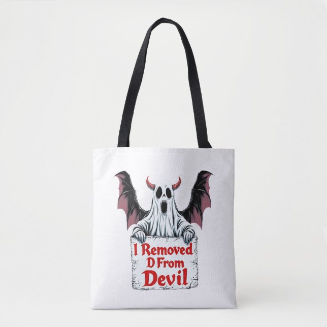 Tote Bag J'ai enlevé D du diable - Imaginaire sombre gothiq (Devant)