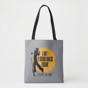 Tote Bag J'ai frappé 2 bonnes balles aujourd'hui - golf drô
