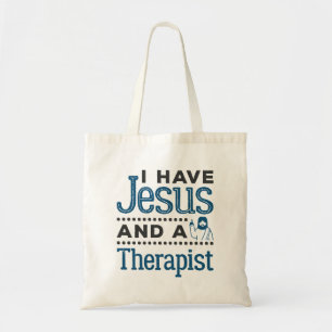 Tote Bag J'ai Jésus et une foi chrétienne thérapeutique