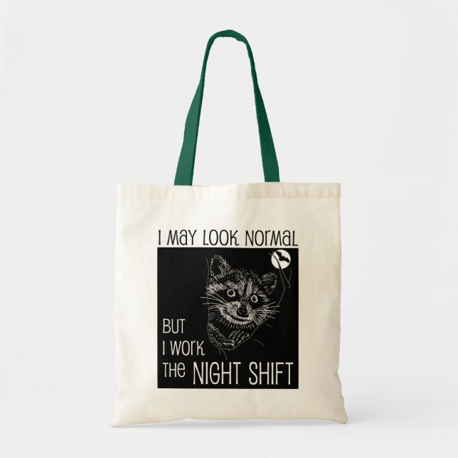 Tote Bag J'ai l'air normal mais je travaille la nuit (Devant)