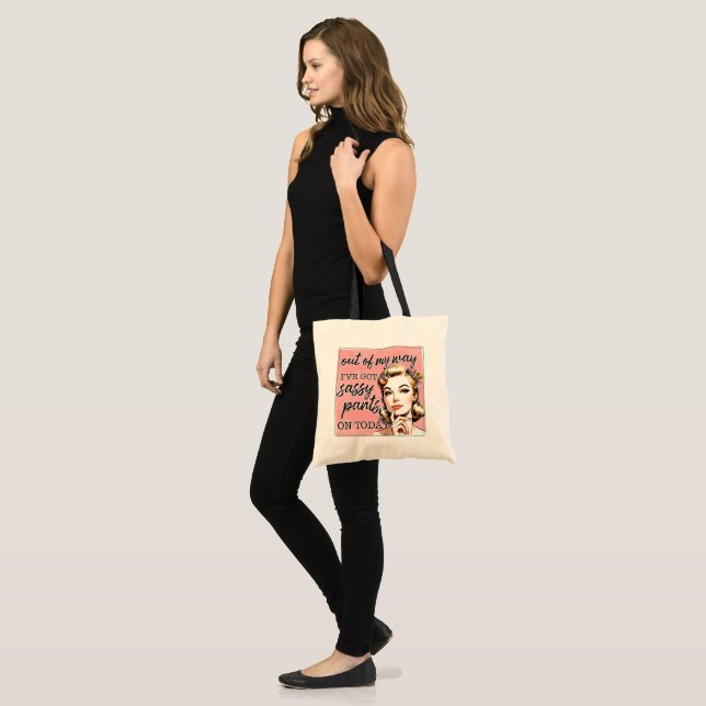 Tote Bag J'Ai Mon Pantalon Sassy (Devant (modèle))