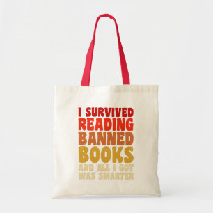Tote Bag J'Ai Survécu À La Lecture Interdits Livres Drôle C