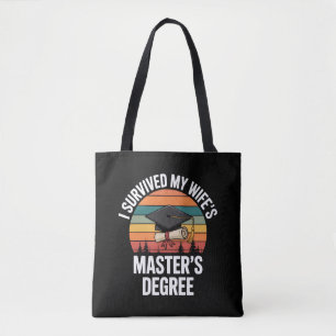 Tote Bag J'ai survécu à la remise des diplômes de master de