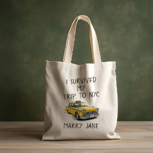 Tote Bag J'ai Survécu À Mon Voyage À Nyc (Texte Personnalis