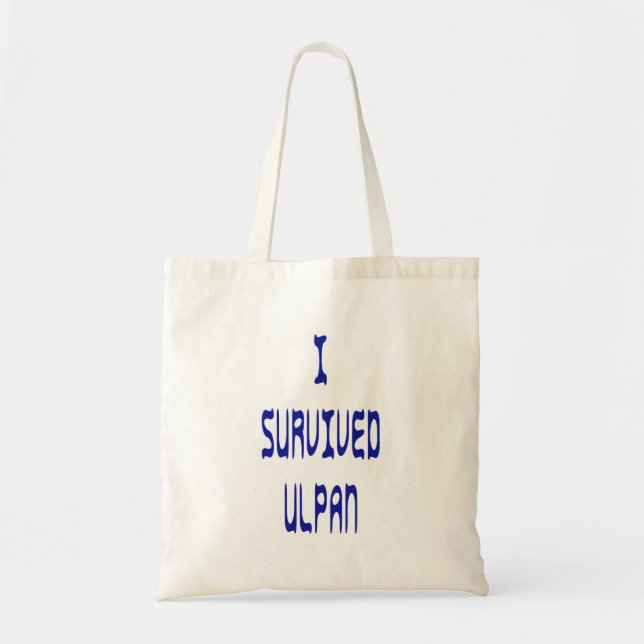 Tote Bag J'ai survécu à Ulpan (Devant)