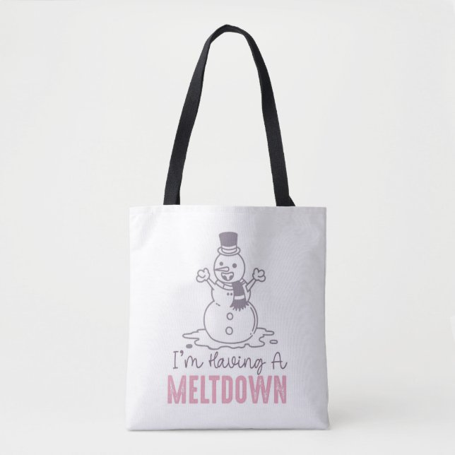 Tote Bag J'ai une fonte - Drôle Snowman Design (Devant)