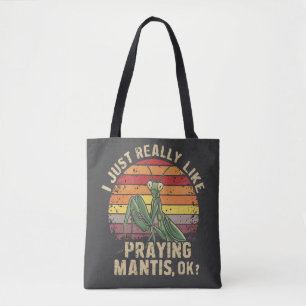 Tote Bag J'Aimais Vraiment Prier Mantis Ok Insect Retro
