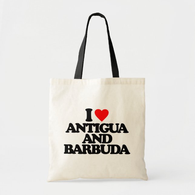 TOTE BAG J'AIME ANTIGUA-ET-BARBUDA (Devant)