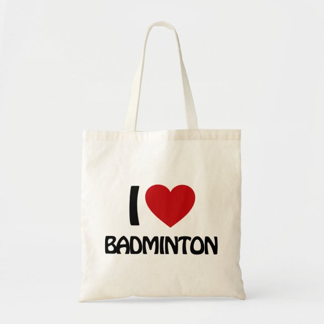 Tote Bag J'aime Badminton (Devant)
