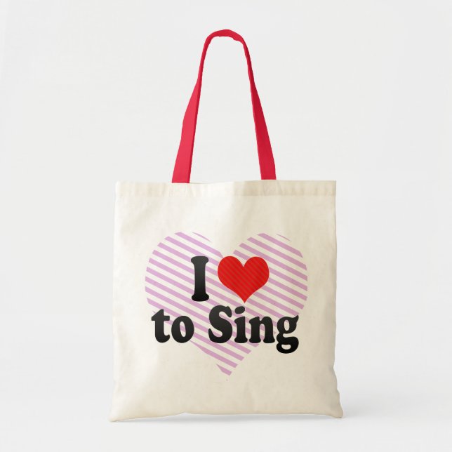 Tote Bag J'aime chanter (Devant)