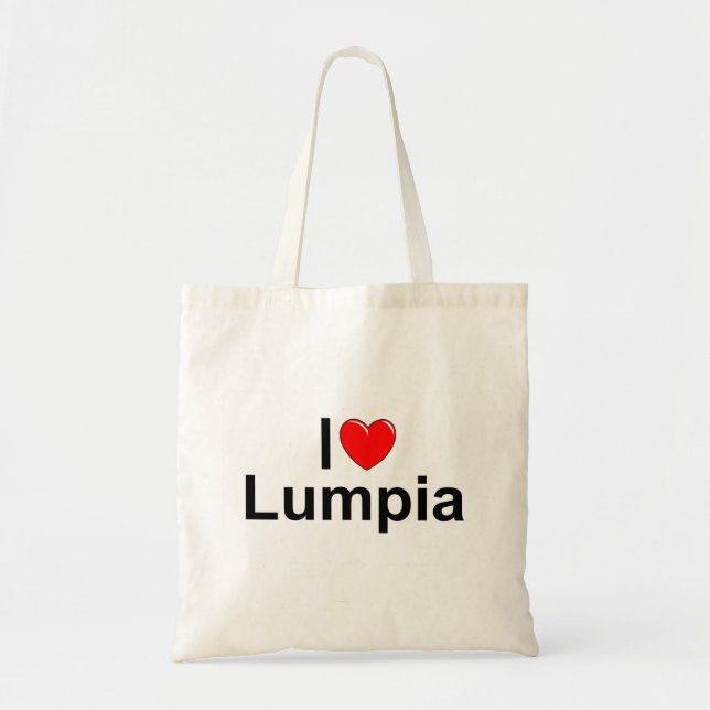 Tote Bag J'aime (coeur) Lumpia (Devant)