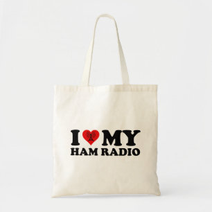 Tote Bag J'aime (Cœur) Ma Radio Amateur