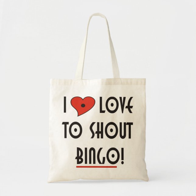 Tote Bag J'aime crier Bingo (Devant)