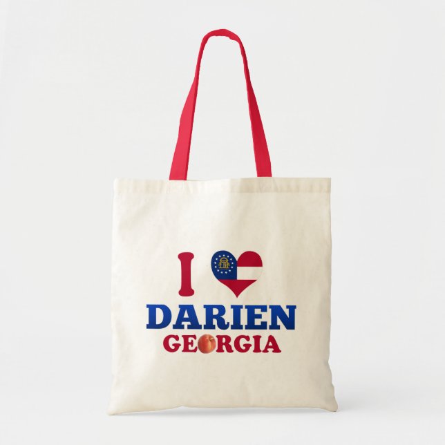 Tote Bag J'aime Darien, la Géorgie (Devant)