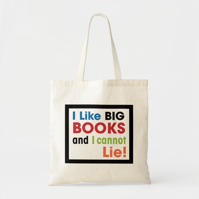 Tote Bag J'aime de grands livres… (Devant)
