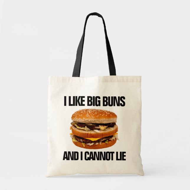 Tote Bag J'aime de grands petits pains et je ne peux pas me (Devant)