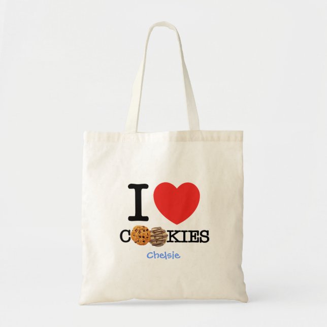 Tote Bag J'aime des biscuits (Devant)