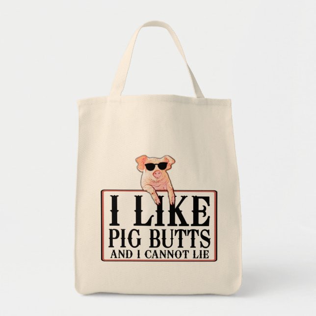 Tote Bag J'aime des bouts lard et tous de porc (Devant)